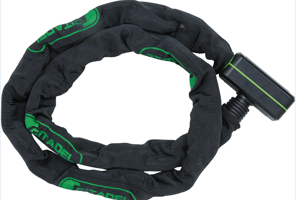 ABUS Citadel kædelås 10mm/140cm, sort kædelås med robust design og ABUS logo.