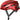 Rød cykelhjelm med aerodynamisk design, "Hjelm Stormchaser Ace Performance Red", på hvid baggrund.