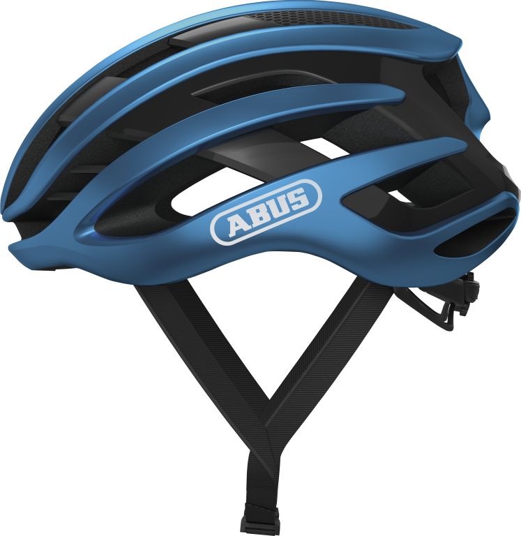 Cykelhjelm Abus Airbreaker Steel Blue, en moderne og stilfuld cykelhjelm i stålblå farve.