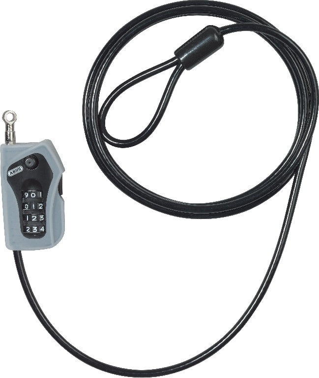 ABUS Wirelas 205 Combiloop cykellås med sort kabel og kombinationslås, ideel til sikring af cykler og tilbehør.