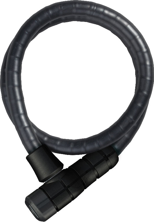 Abus Steel-O-Flex 6615 Microflex cykellås i sort med fleksibel stålkonstruktion og sikkerhedsniveau 5.