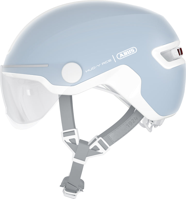 Hjelm Hud-Y Ace Pure Aqua i lyseblå farve med moderne design og ventilationshuller.