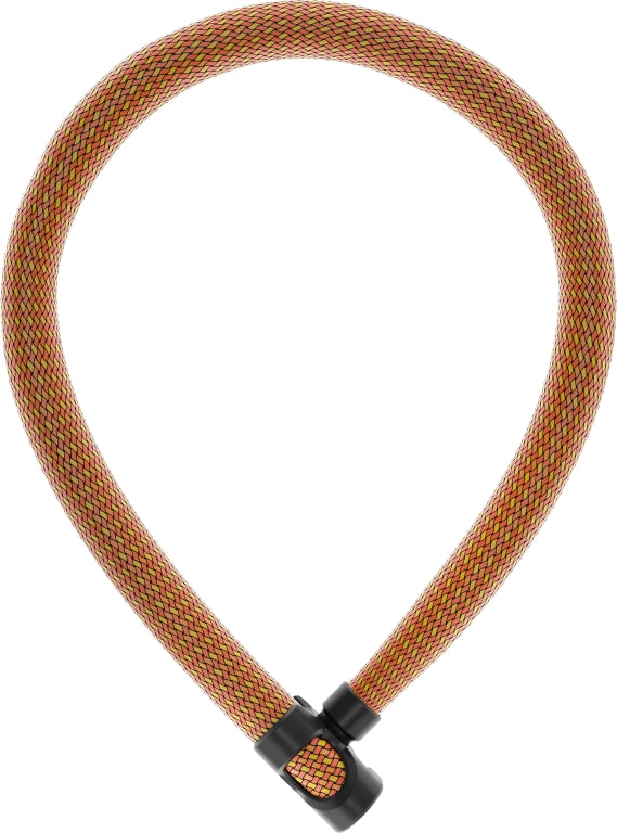 Abus kædelås 7210 IvyTex 110cm i funklende orange, robust og sikker cykellås til beskyttelse af din cykel.