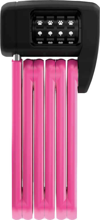 ABUS Bordo Lite Mini Combo 6055/60 cm foldelås i pink med symboler, foldelås i kompakt design og iøjnefaldende farve.