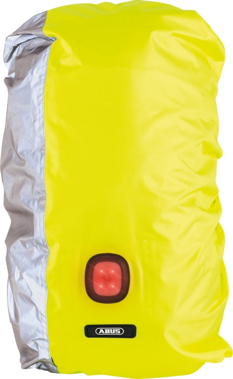 Produktbillede af Lumino Night Cover Yellow, en lysende gul cykelovertræk til synlighed i mørke.