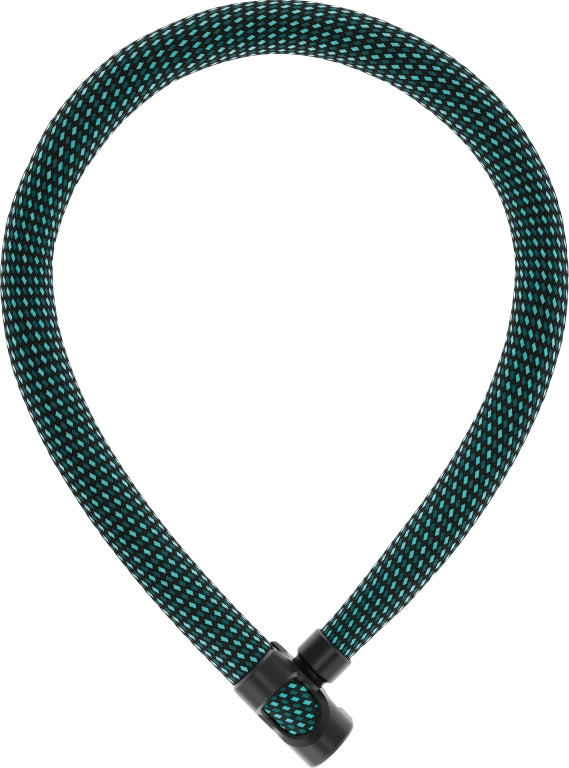Abus kædelås 7210 IvyTex 110cm Diving Blue - Billede af en blå Abus kædelås 7210 IvyTex på 110 cm.