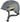 "Cykelhjelm Abus Smiley 3.0 ACE LED Shiny Grey" hjelmen i skinnende grå med LED-lys, set fra siden.