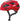 Cykelhjelm Abus Macator Blaze Red på en hvid baggrund, viser hjelmens aerodynamiske design og røde farve.