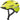Billede af Hjelm Purl Y Signal Yellow, en skinnende gul cykelhjelm med ventilationshuller og justerbar rem.