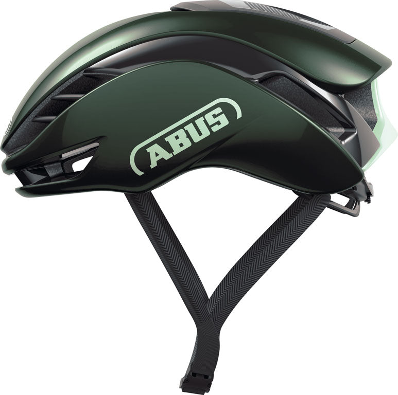 Cykelhjelm Gamechanger 2.0 i mosgrøn farve, stilfuld og aerodynamisk design, perfekt til cykelentusiaster.