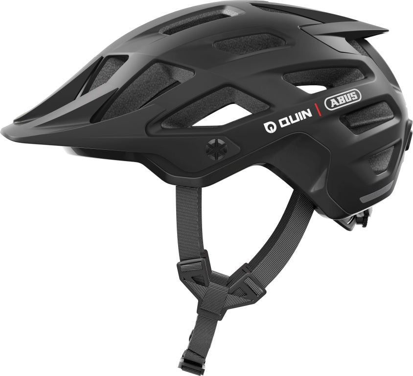 Sort cykelhjelm Abus Moventor 2.0 Quin med elegant design, ventileret struktur og justerbar pasform.