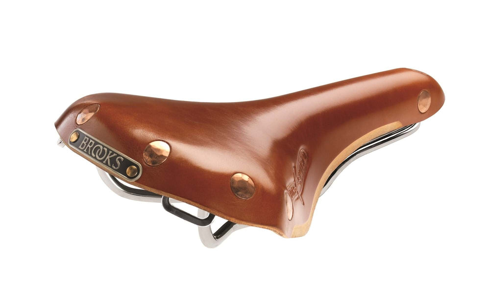Sadel Brooks Swift i farven Honey, med et klassisk design og polstret overflade, der sikrer komfort under cykelturen.