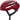 Cykelhjelm Abus Aventor i racing red, set fra siden, fremhæver det aerodynamiske design og ventilationssystemet.